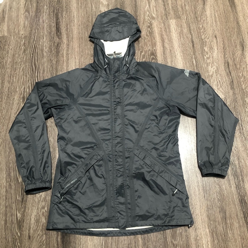 Eastern Mountain Sports EMS Women's Rain Jacket Shell Windbreaker Gray Medium
